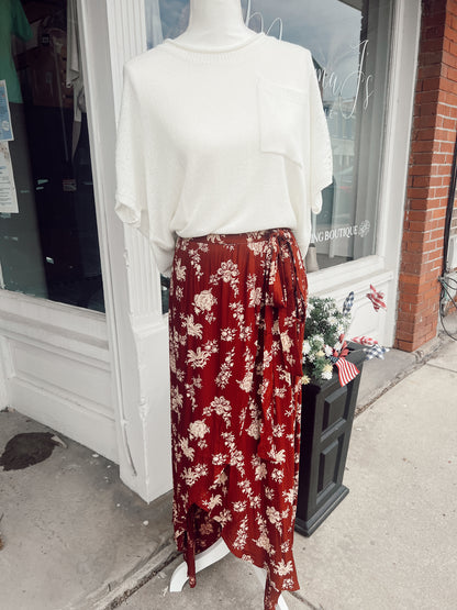 THE HATTIE MAXI WRAP SKIRT