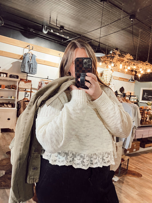 MAGNOLIA LACE SWEATER