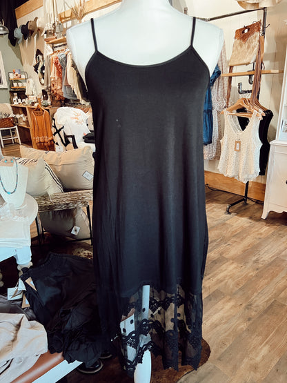 LACE TANK SLIP DRESS