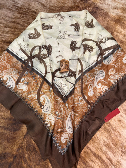 LOYAL WEST SCARF: COWGIRL BROWN