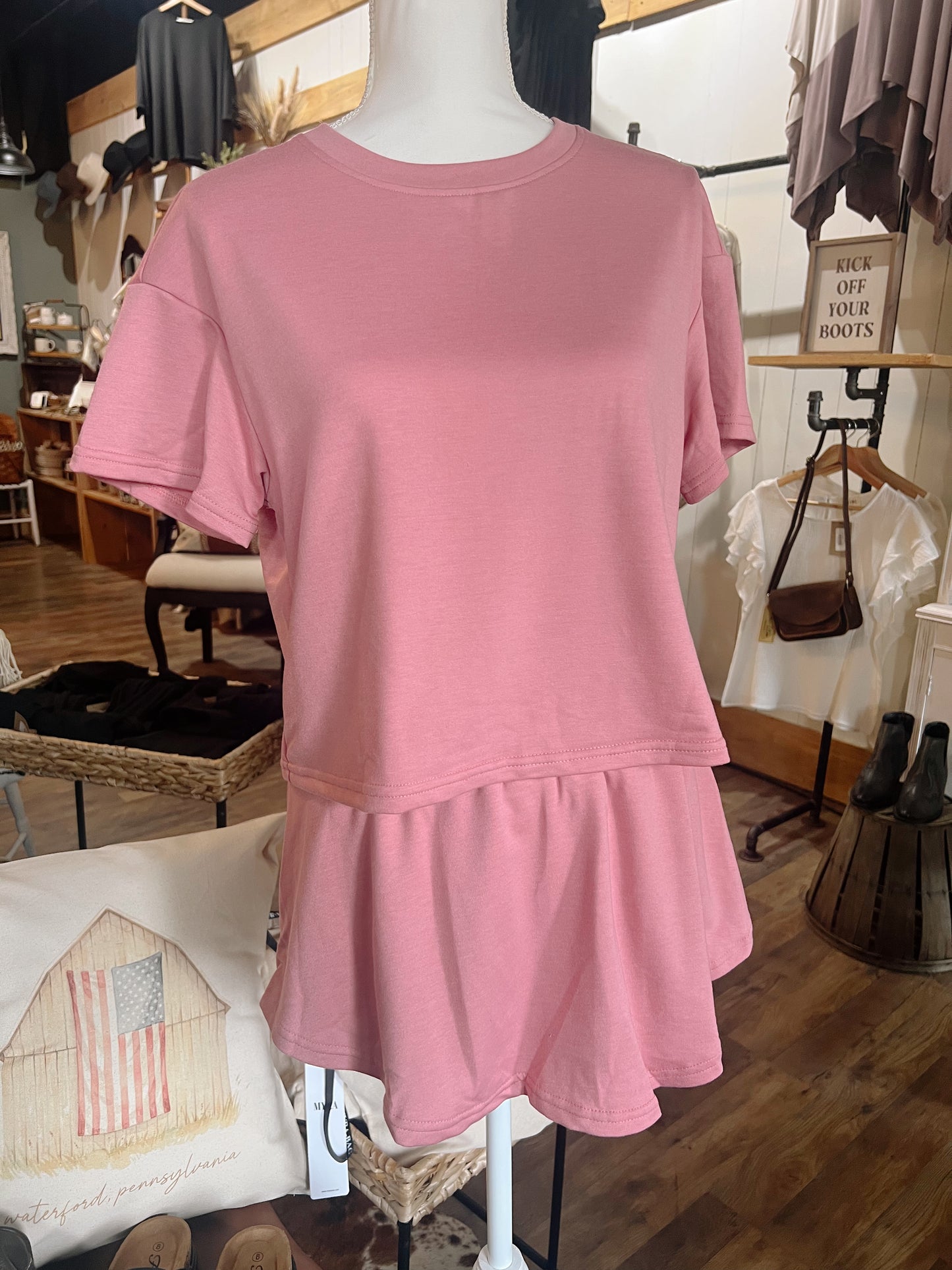 BLOSSOM SKORT & CROPPED TEE SET