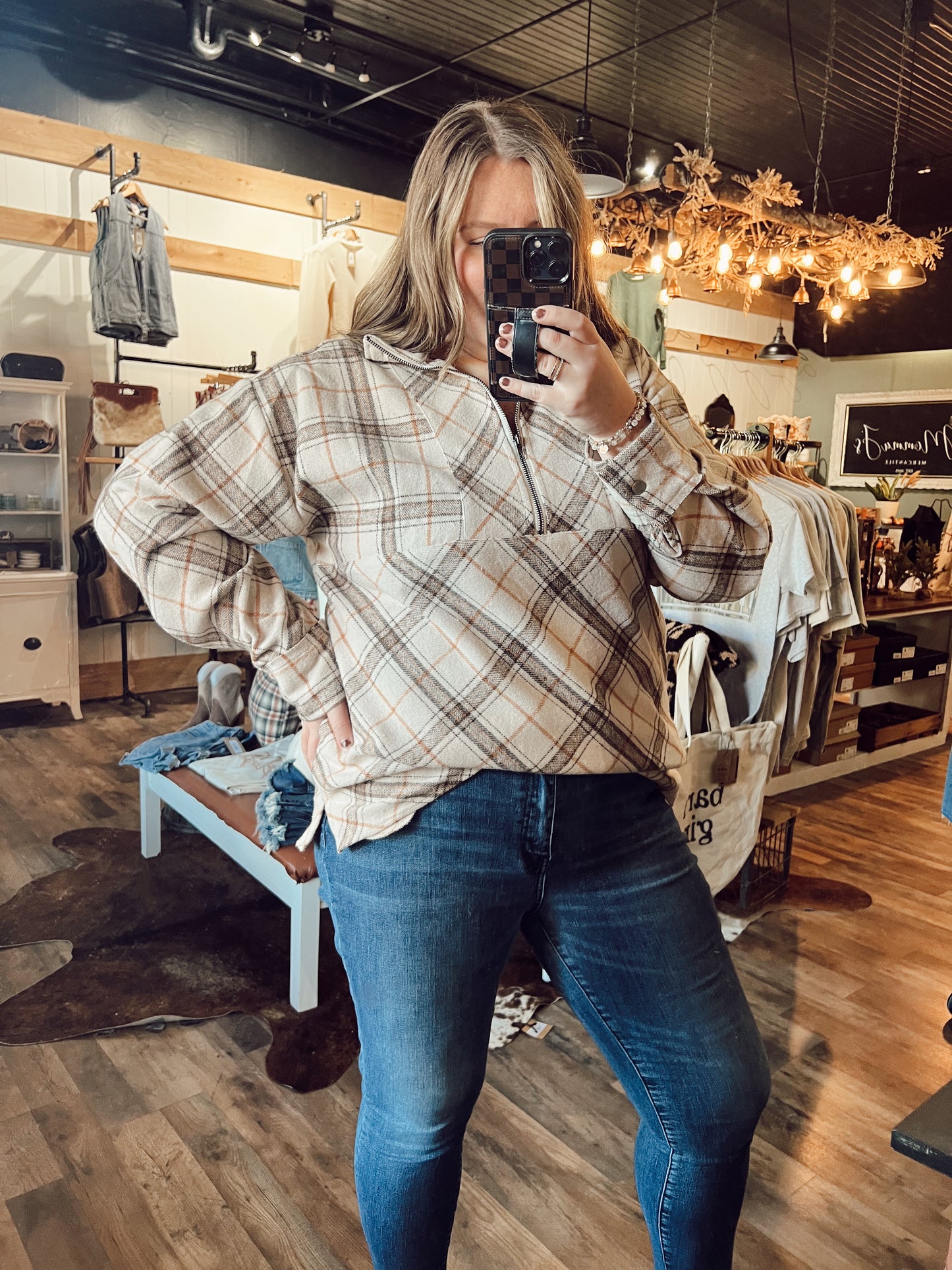 WHISKEY RIFF PULLOVER FLANNEL