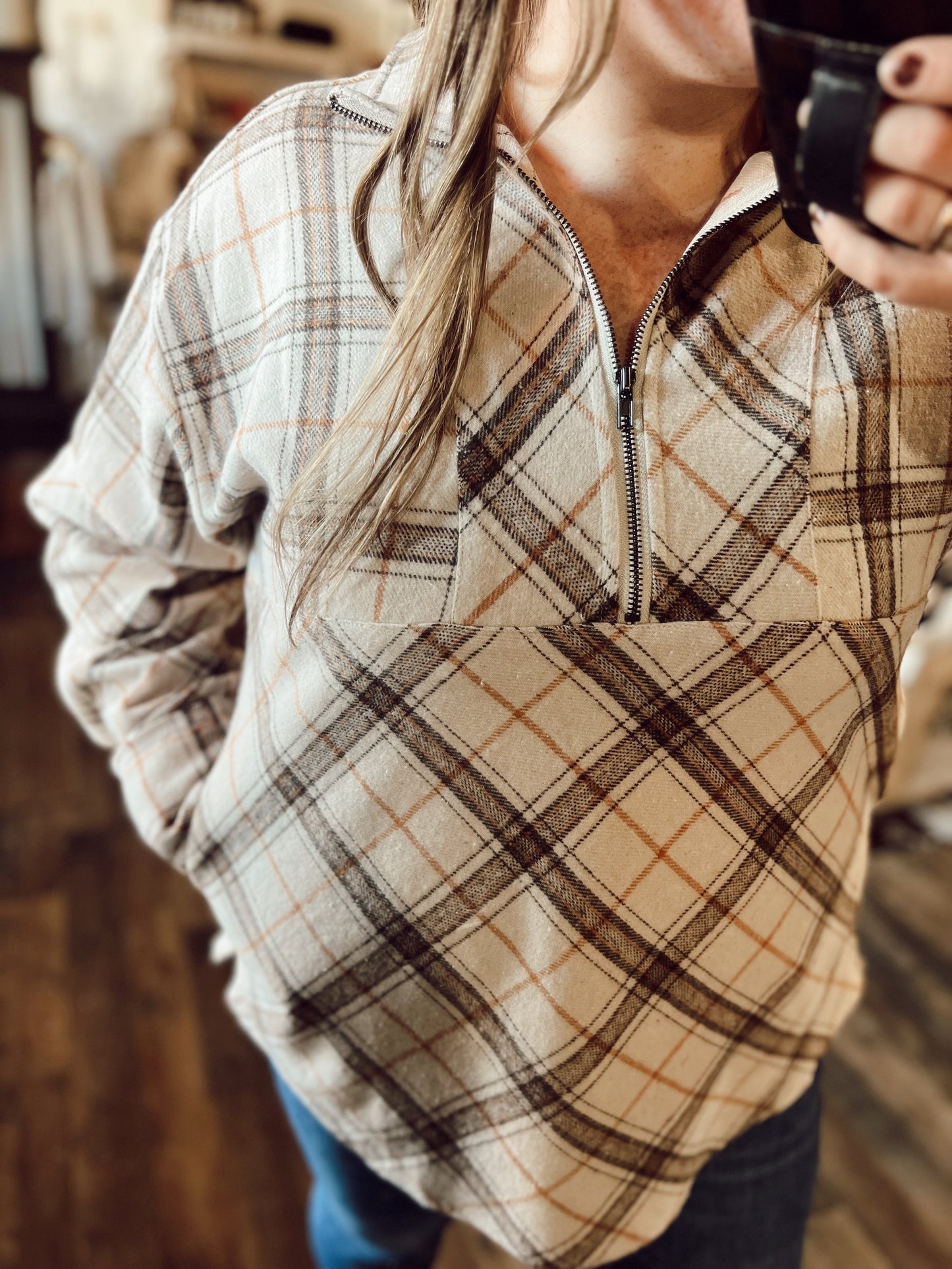 WHISKEY RIFF PULLOVER FLANNEL