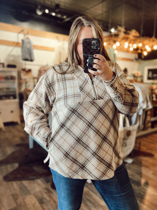 WHISKEY RIFF PULLOVER FLANNEL
