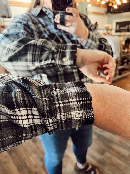 MAMA TRIED FLANNEL: BLACK