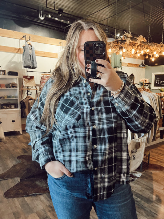 MAMA TRIED FLANNEL: BLACK