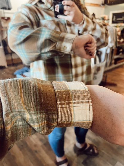 MAMA TRIED FLANNEL: BROWN
