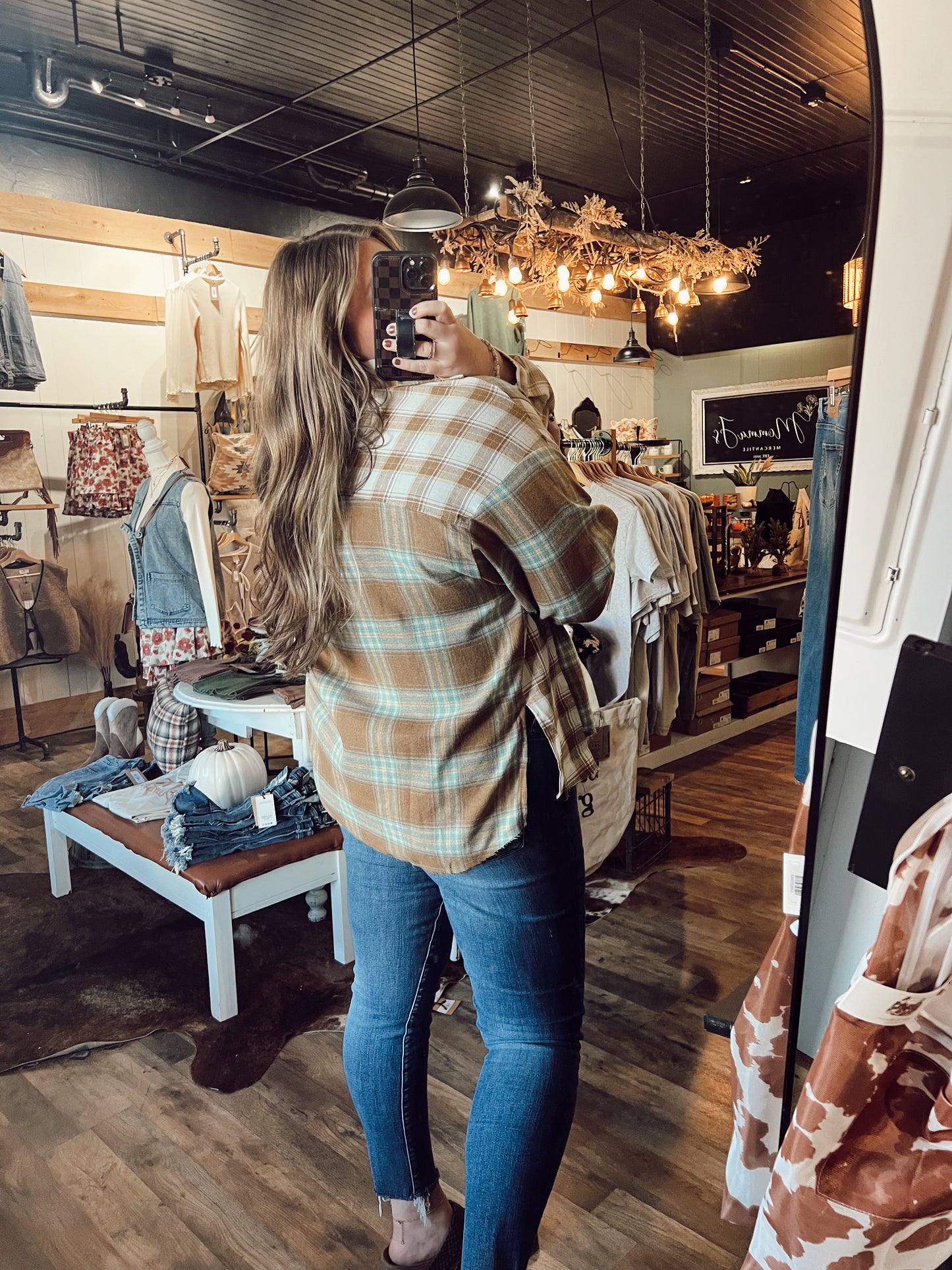 MAMA TRIED FLANNEL: BROWN
