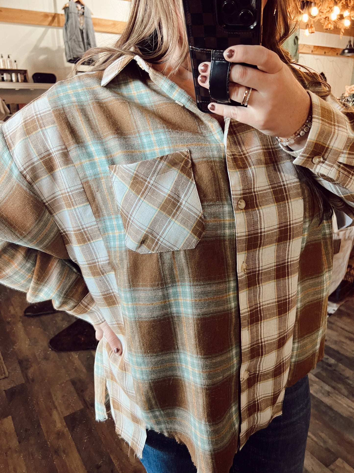 MAMA TRIED FLANNEL: BROWN