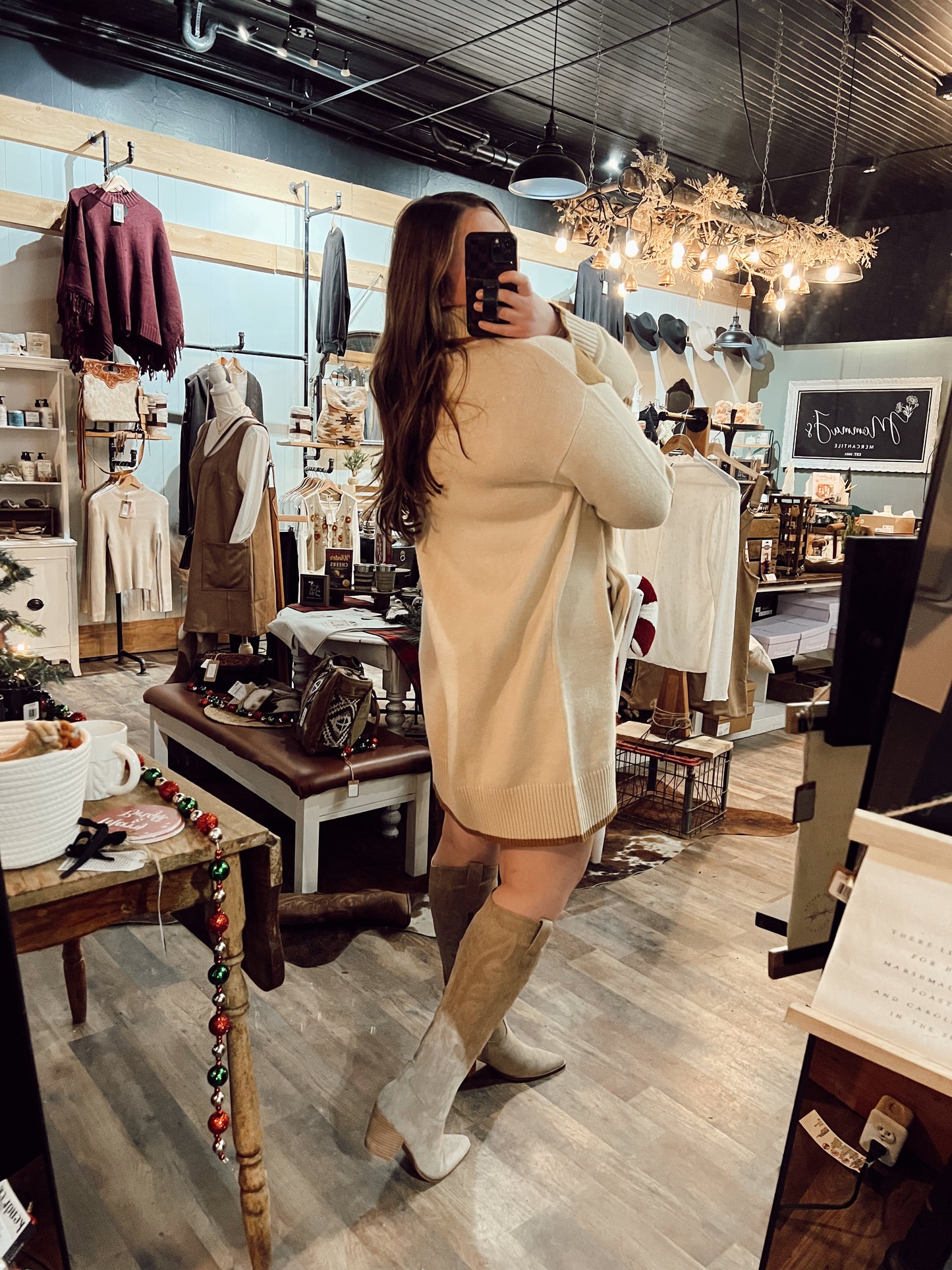 DUTTON HIGH NECK SWEATER DRESS