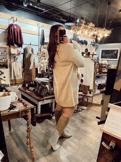 DUTTON HIGH NECK SWEATER DRESS