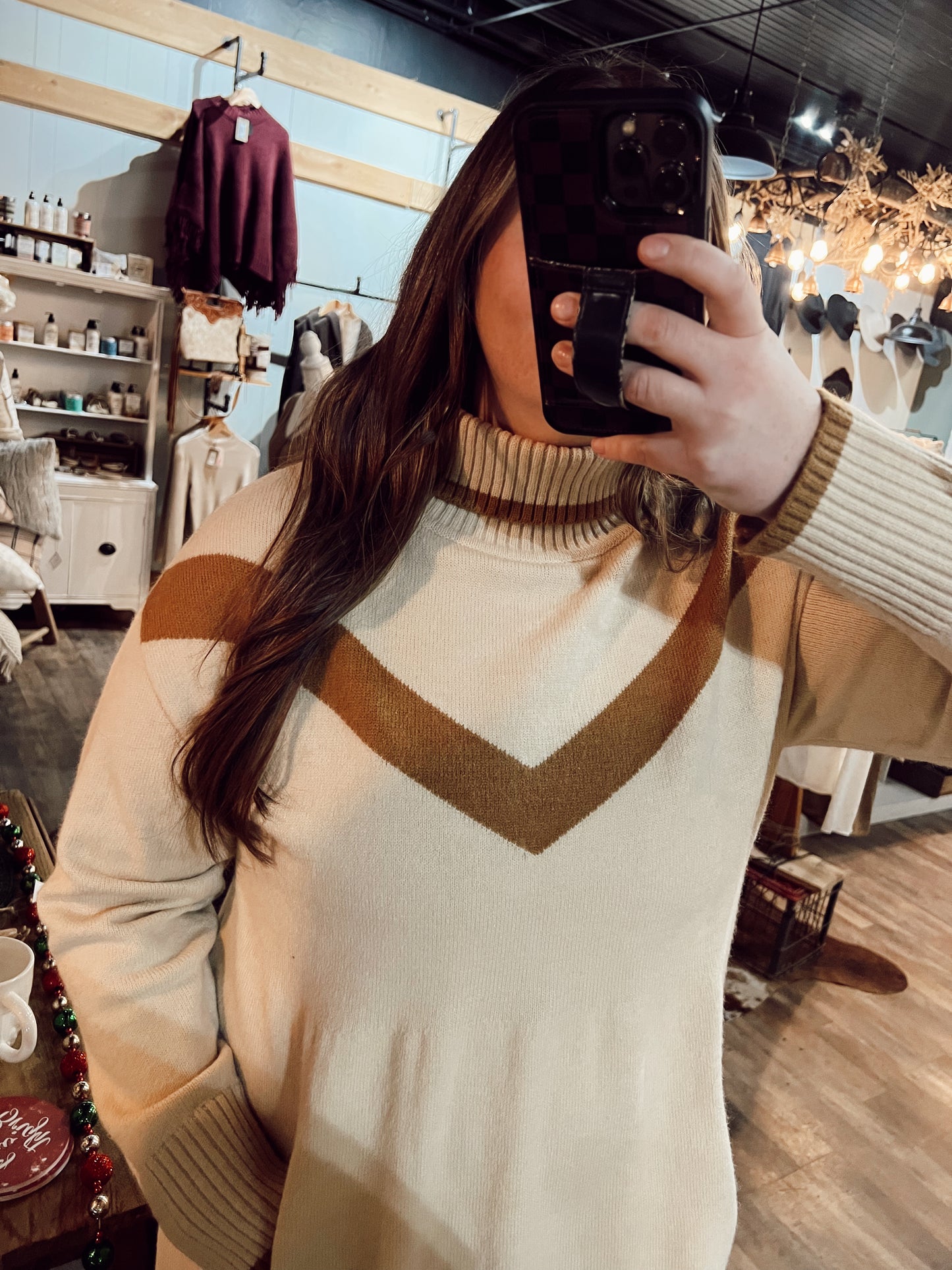 DUTTON HIGH NECK SWEATER DRESS