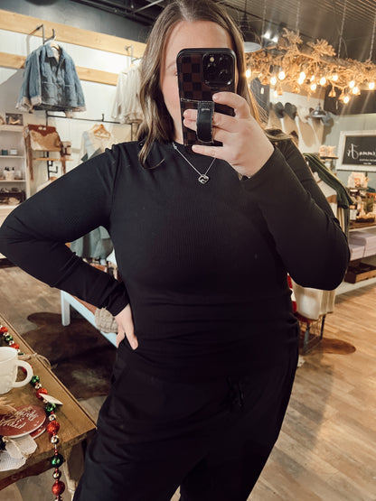 BASIC RIBBED LONG SLEEVE