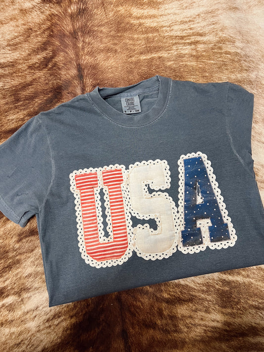USA LACE TEE