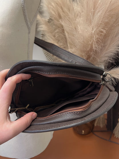 CANTEEN TOOLED LEATHER COWHIDE PURSE