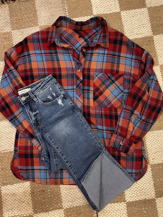 BONFIRE NIGHTS FLANNEL: RED