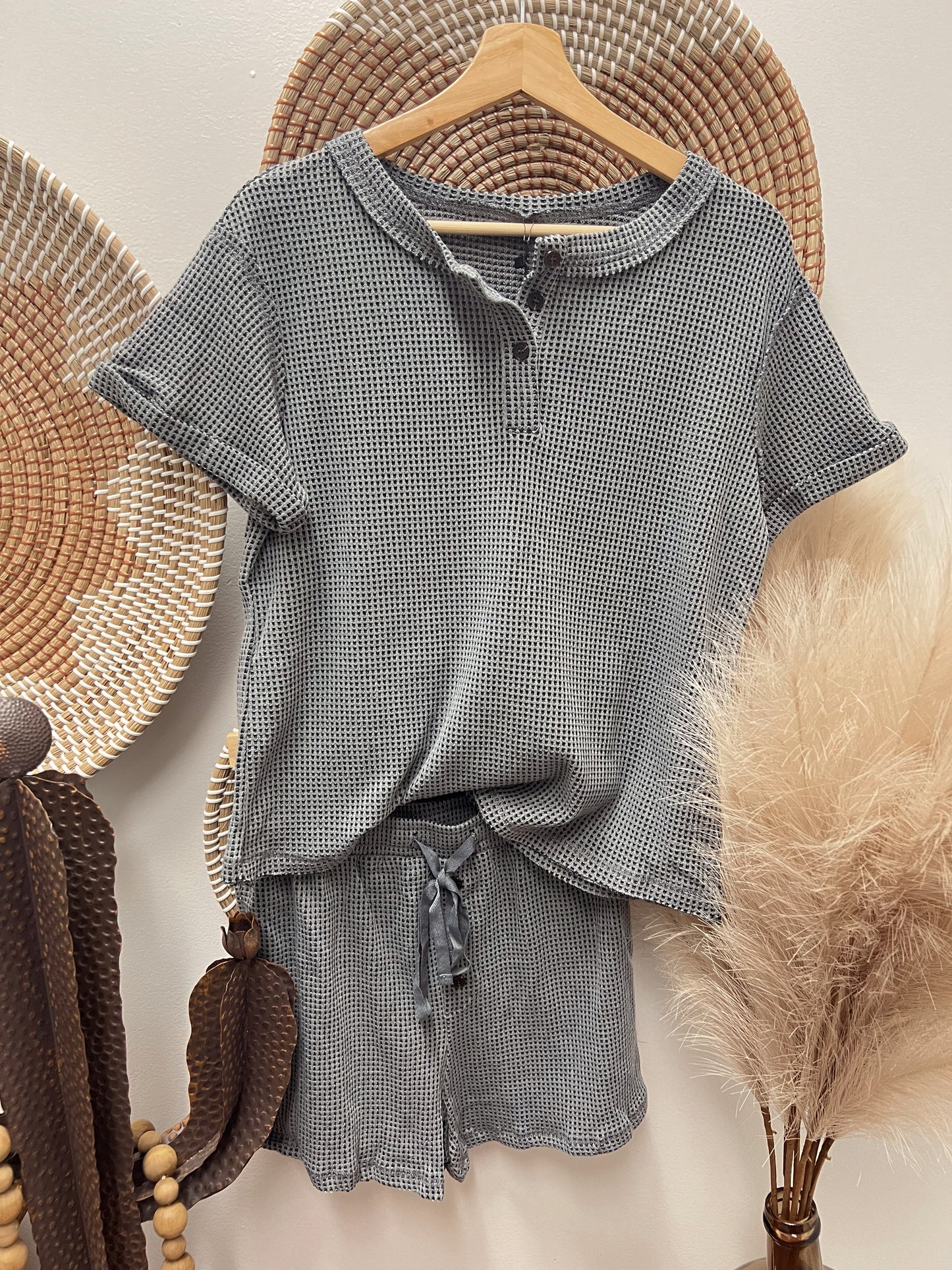 ESSENTIALS PJ SET: GREY