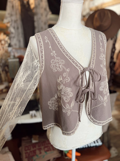 CORA EMBROIDERED VEST