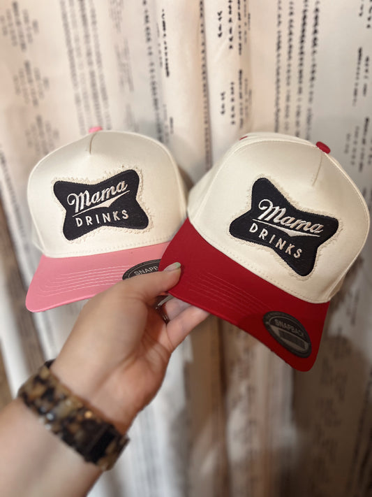 MAMA DRINKS TRUCKER HAT