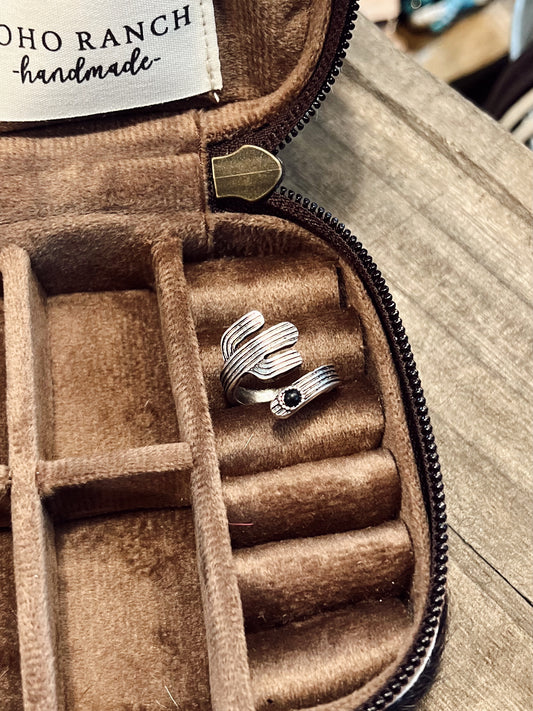 CACTUS STONE CUFF RING