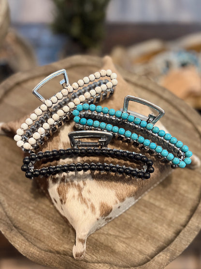 BEADED WESTERN CLAW CLIP