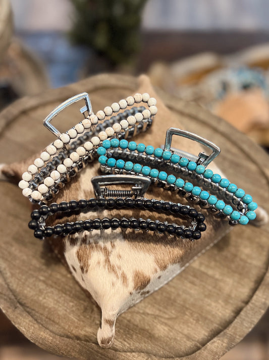 BEADED WESTERN CLAW CLIP