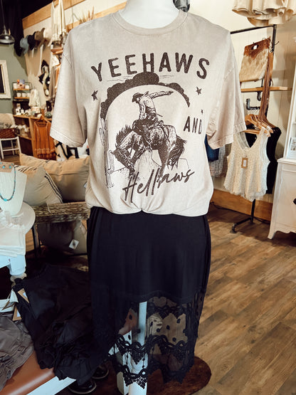 YEEHAWS & HELLNAWS TEE