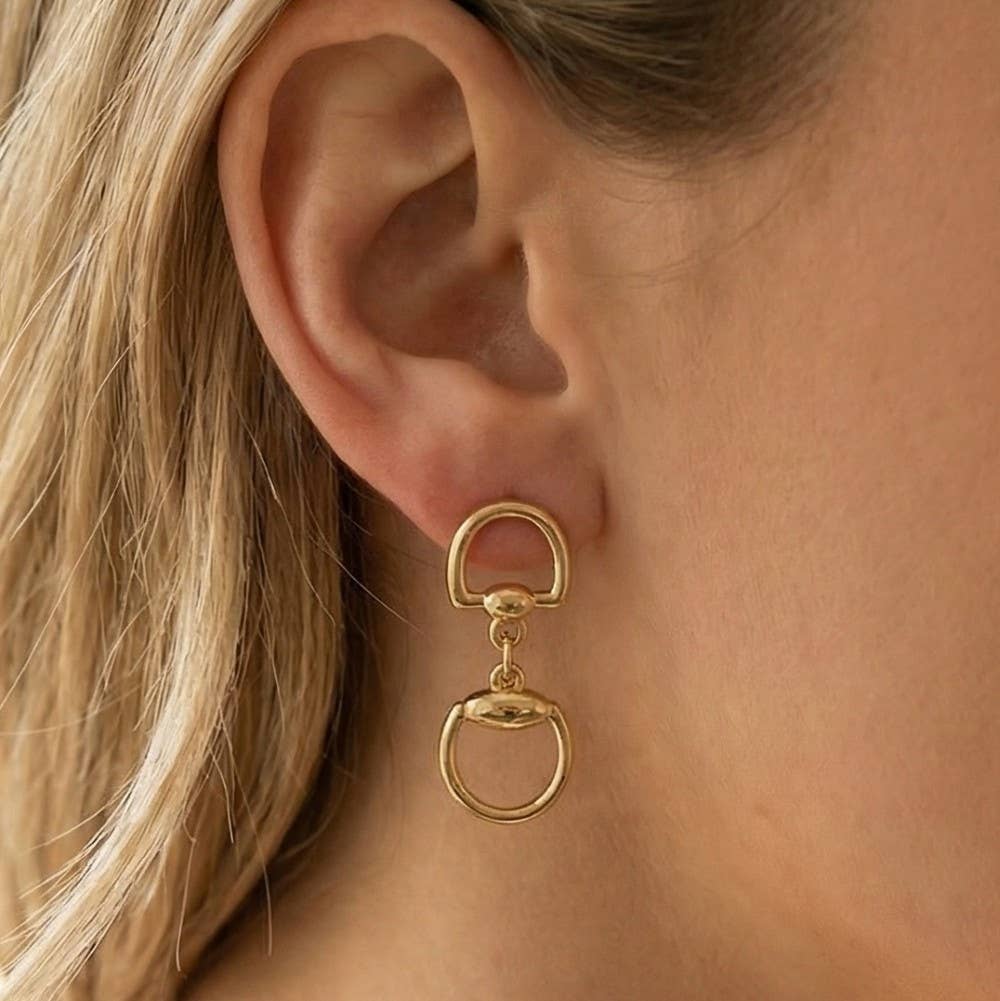 HORSE BIT DROP EARRINGS