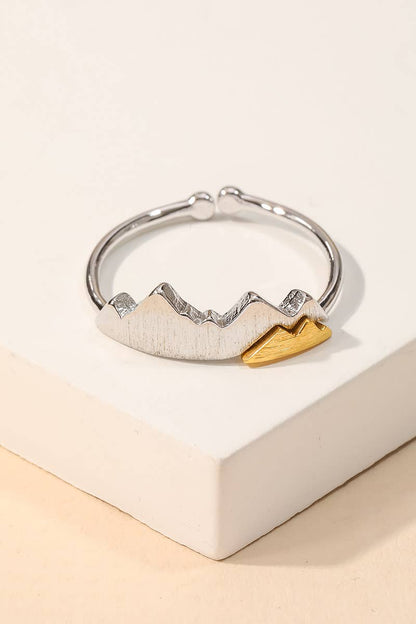 TWO TONED MOUNTAIN RING
